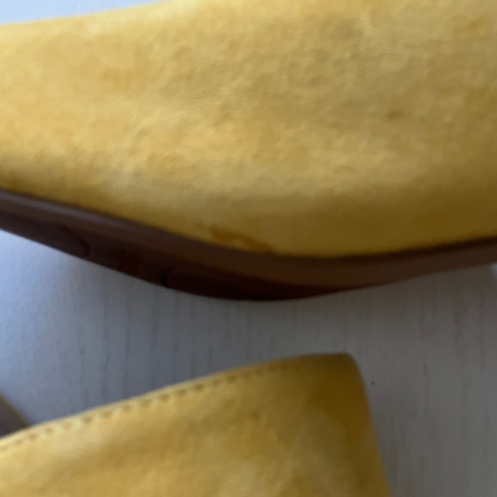 Franco Sarto Rianan Yellow Suede Mules (Size 8) NWT - Picture 16 of 16